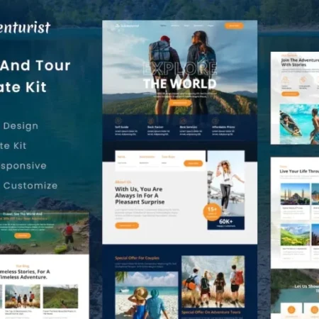 Adventurist – Travel & Tourism Agency Elementor Template