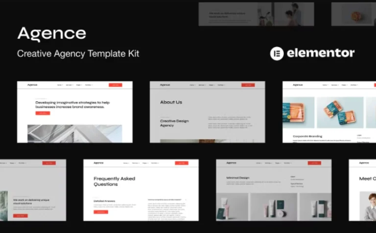 Agence – Creative Agency Elementor Template Agence – Creative Agency Elementor Template - Imagen 1