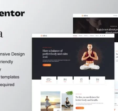 Aksa – Yoga Teacher & Studio Elementor Template