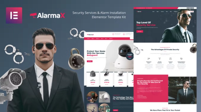 Alarmax – Security Services & Alarm Installation Elementor Template Alarmax – Security Services & Alarm Installation Elementor Template - Imagen 1