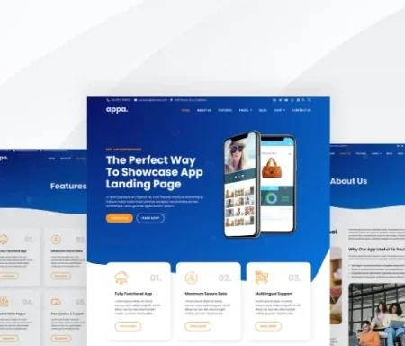 Appa – Mobile App & Startup Elementor Template
