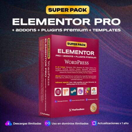Super pack Elementor Pro + Addons + Templates Landing Pages