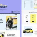 Aquwash – Car Wash and Detailing Service Elementor Template