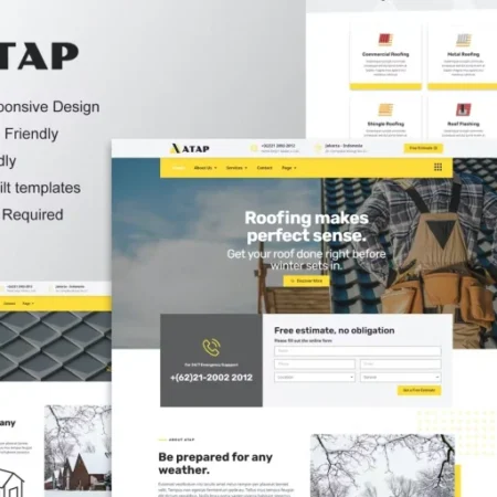 Atap – Roofing Service & Construction Elementor Template