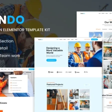 Avendo – Construction Elementor Template