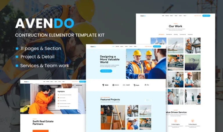 Avendo – Construction Elementor Template Avendo – Construction Elementor Template - Imagen 1