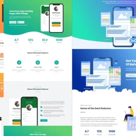 Baha – Apps Landing Elementor Template