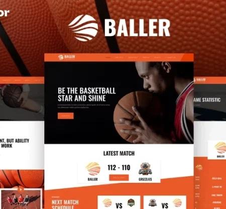 Baller – Basketball Team & Sports Club Elementor Template