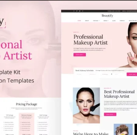 Beautify – Makeup Artist & Hair Stylist Elementor Template