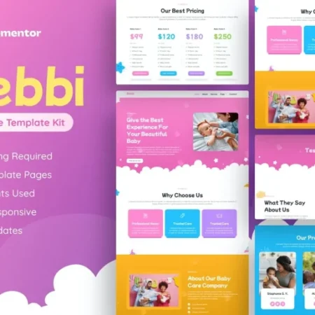 Bebbi – Creative Baby Care Elementor Pro Template