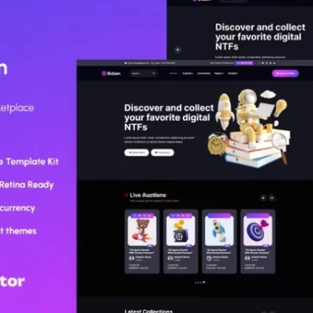 Bidzen – NFT Sales Elementor Template