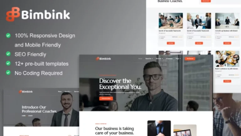 Bimbink – Business Coach & Consulting Elementor Template Bimbink – Business Coach & Consulting Elementor Template - Imagen 1