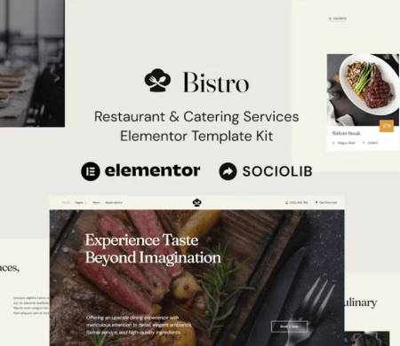 Bistro – Restaurant & Catering Services Elementor Template
