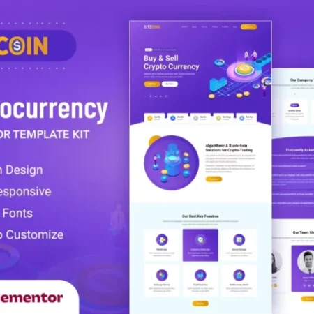 BitzCoin – Crypto Exchange Elementor Template