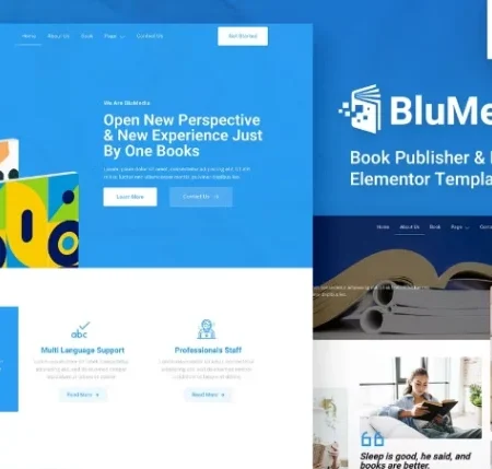 BluMedia – Book Publisher & Book Author Elementor Template