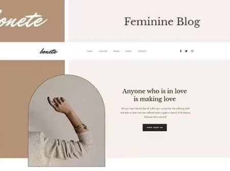 Bonete – Feminine Blog Elementor Template