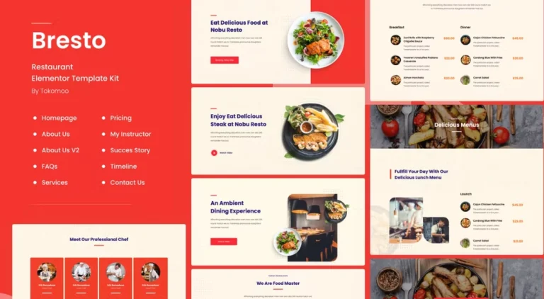 Bresto | Restaurant & Cafe Food Elementor Template Bresto | Restaurant & Cafe Food Elementor Template - Imagen 1