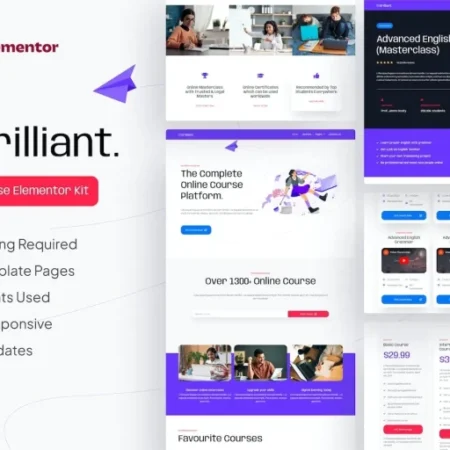 Brilliant – Online Course Elementor Pro Template