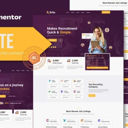 Brite – Job Listing & Recruitment Elementor Template