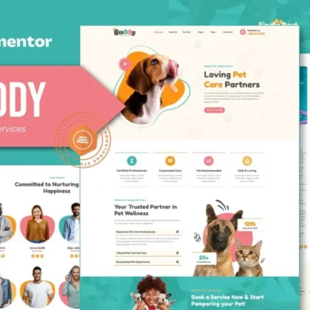 Buddy – Pet Care Services Elementor Template