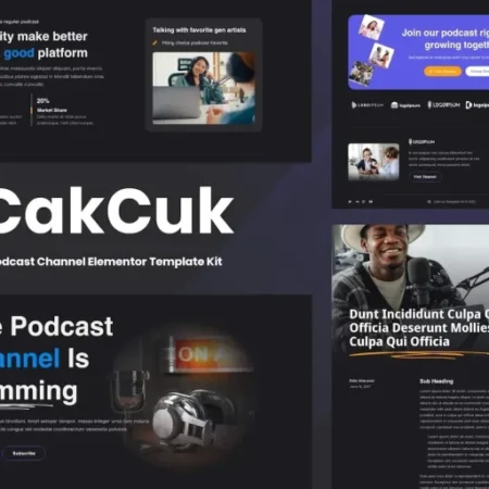 CakCuk – Podcast Channel Elementor Template