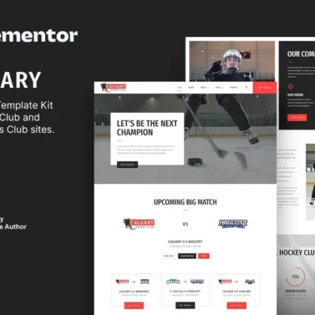 Calgary – Hockey Team & Sports Club Elementor Template