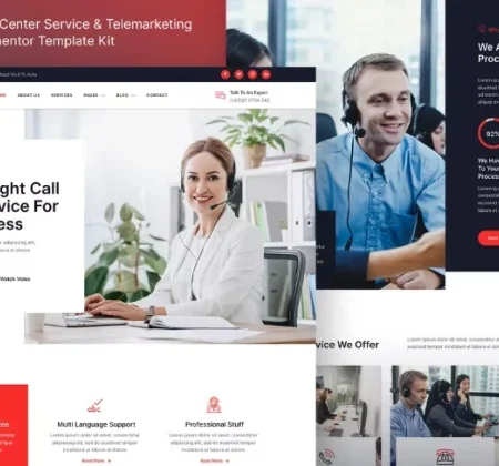 Callerr – Call Center Service & Telemarketing Elementor Template