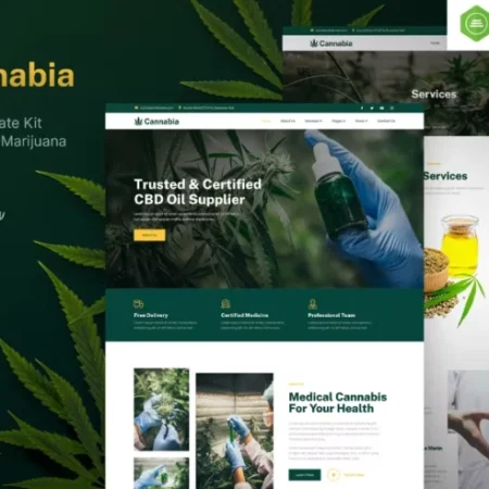 Cannabia – Medical Marijuana & CBD Oil Elementor Template