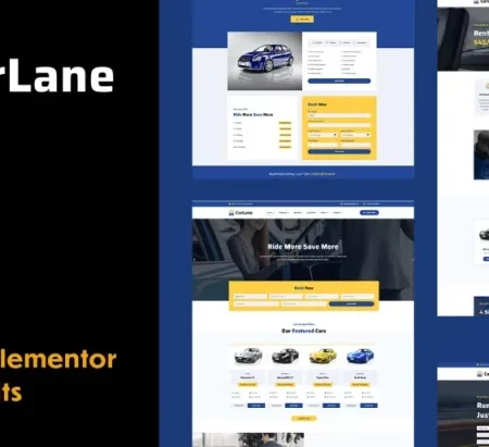 CarLane – Car Rental Elementor Template