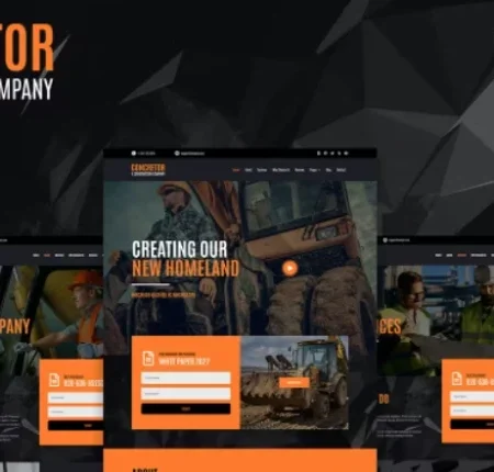 Concretor – Real Estate Construction Elementor Template