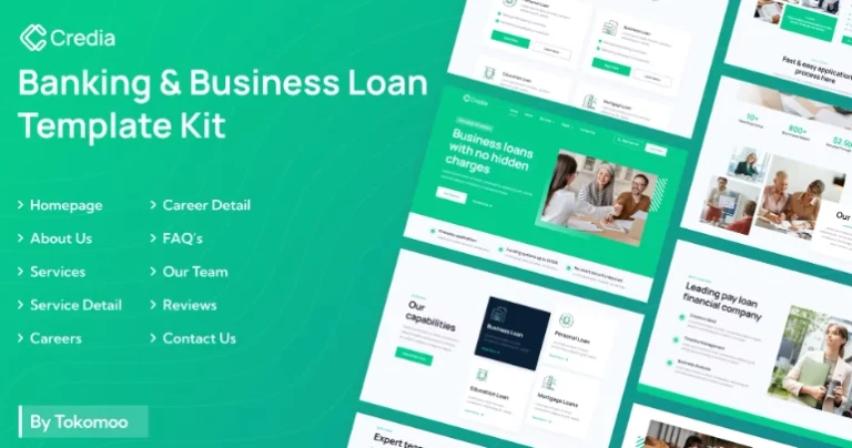 Credia | Banking & Business Loan Elementor Template Credia | Banking & Business Loan Elementor Template - Imagen 1