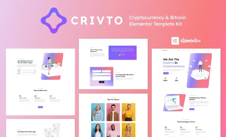 Crivto – Cryptocurrency & Bitcoin Elementor Template Crivto – Cryptocurrency & Bitcoin Elementor Template - Imagen 1