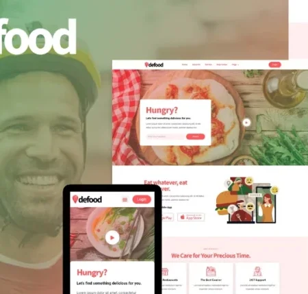DeFood – Food Delivery Elementor Template