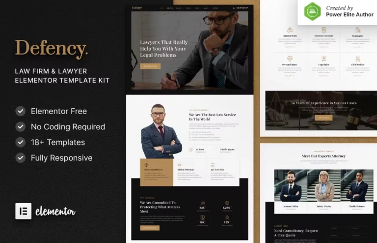 Defency – Law Firm & Lawyer Elementor Template Defency – Law Firm & Lawyer Elementor Template - Imagen 1