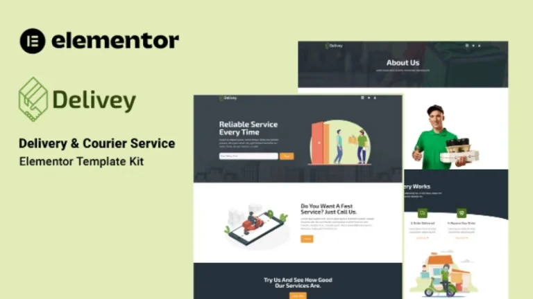 Delivey – Delivery & Courier Service Elementor Template Delivey – Delivery & Courier Service Elementor Template - Imagen 1