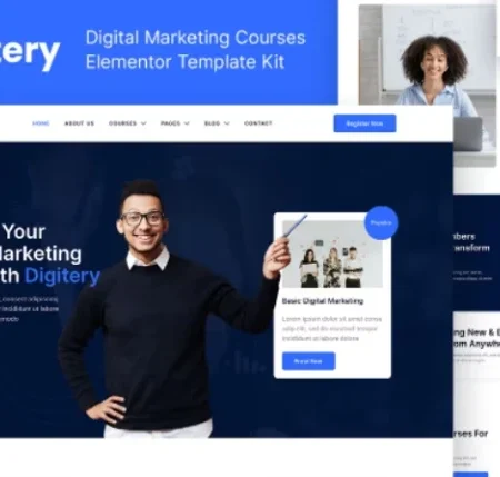 Digitery – Digital Marketing Courses Elementor Template