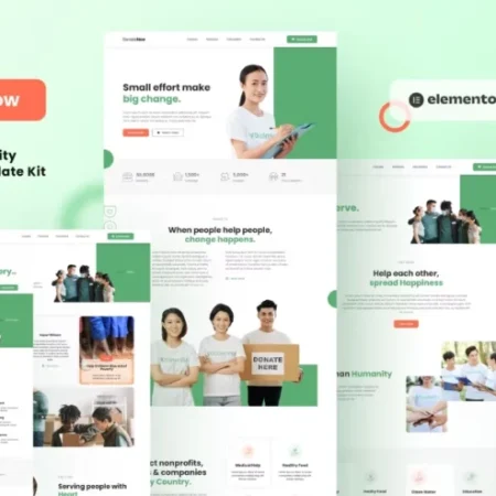 Donatenow – Donation & Charity Elementor Template
