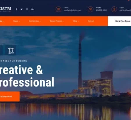 Dustri – Factory & Industrial Elementor Template
