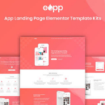 eApp – Landing Page Elementor Template