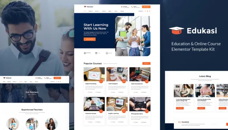 Edukasi – Education & Online Course Elementor Template Edukasi – Education & Online Course Elementor Template - Imagen 1