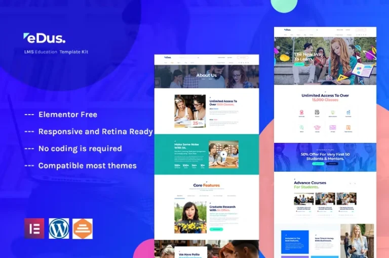 Edus – Online Education Elementor Template Edus – Online Education Elementor Template - Imagen 1