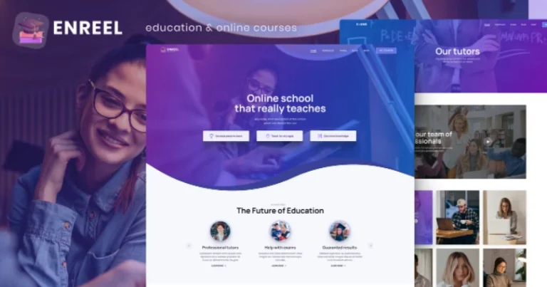 Enreel – Education & Online Courses Elementor Template Enreel – Education & Online Courses Elementor Template - Imagen 1