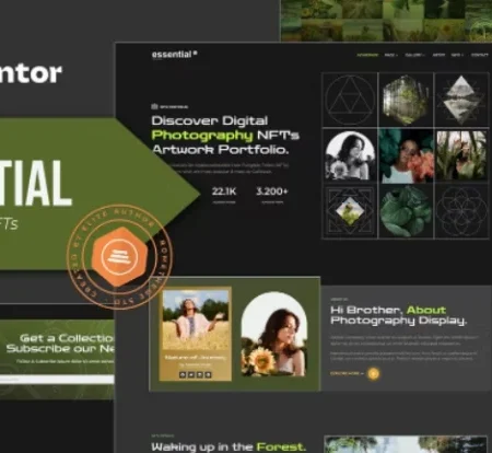 Essential – Photography NFT Portfolio Elementor Template