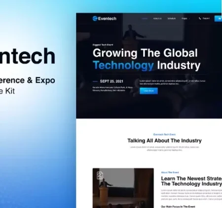 Eventech – Tech Event Conference & Expo Elementor Template
