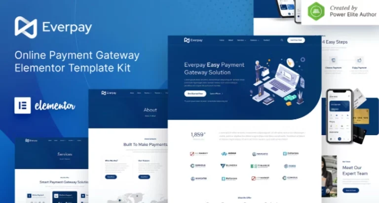 Everpay – Online Payment Gateway & Fintech Elementor Template Everpay – Online Payment Gateway & Fintech Elementor Template - Imagen 1