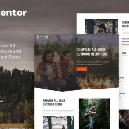 Ezer – Outdoor & Adventure Equipment Store Elementor Template