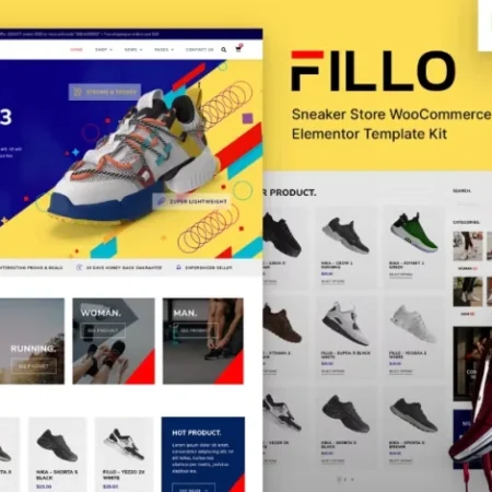 Fillo – Shoes & Sneakers Store WooCommerce Elementor Template