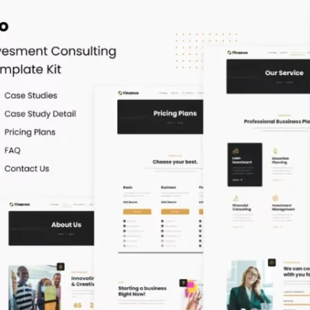 Finanvo | Finance & Investment Consulting Elementor Template