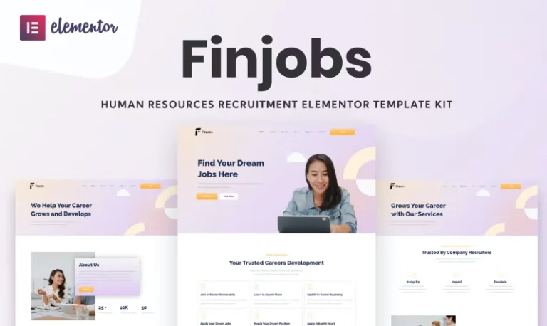 Finjobs – Human Resource Elementor Template Finjobs – Human Resource Elementor Template - Imagen 1