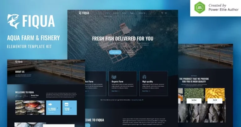 Fiqua – Aqua Farm & Fishery Services Elementor Template Fiqua – Aqua Farm & Fishery Services Elementor Template - Imagen 1